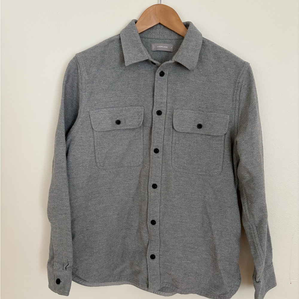 Everlane Heather Gray Wool Shirt